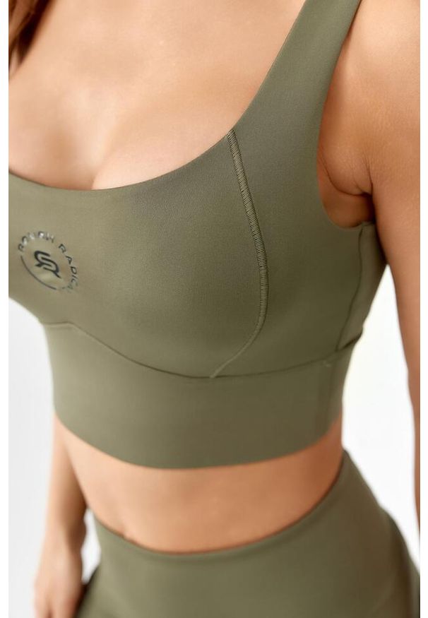 ROUGH RADICAL - Stanik top sportowy treningowy szybkoschnący Rough Radical Sports Bra Hamptons. Kolor: zielony. Sport: fitness