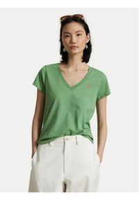 Polo Ralph Lauren T-Shirt 211902403009 Zielony Straight Fit. Typ kołnierza: polo. Kolor: zielony. Materiał: bawełna