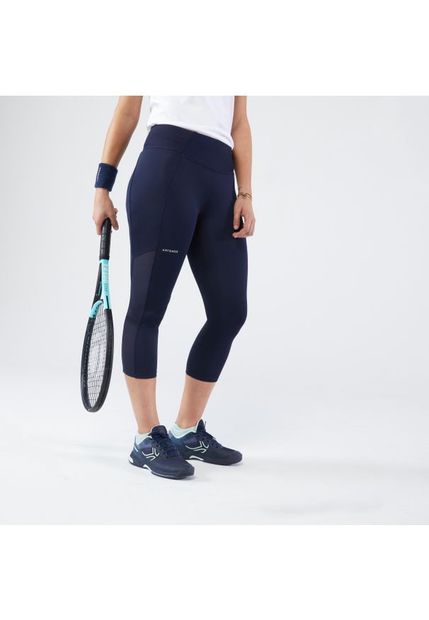 ARTENGO - Krótkie legginsy do tenisa damskie Artengo Dry Hip Ball. Kolor: czarny. Materiał: elastan, poliamid, poliester, materiał. Długość: krótkie. Sport: tenis