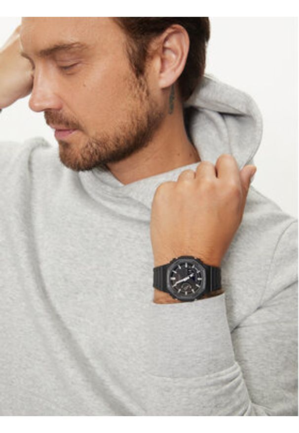 G-Shock Zegarek GA-2100-1AER Czarny. Kolor: czarny