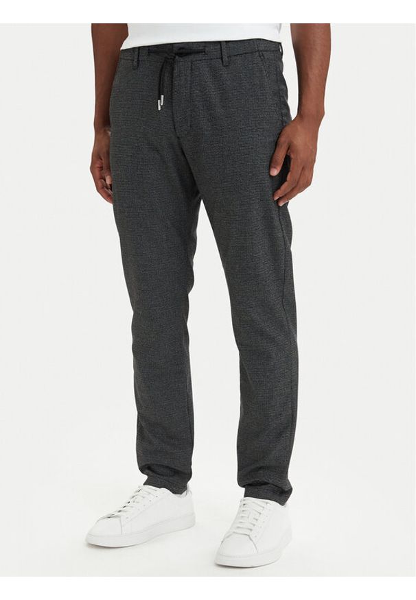 JOOP! Jeans Spodnie materiałowe Jjf-81Maxton3-W 30104830 Szary ciemny Slim Fit. Kolor: szary. Materiał: wiskoza