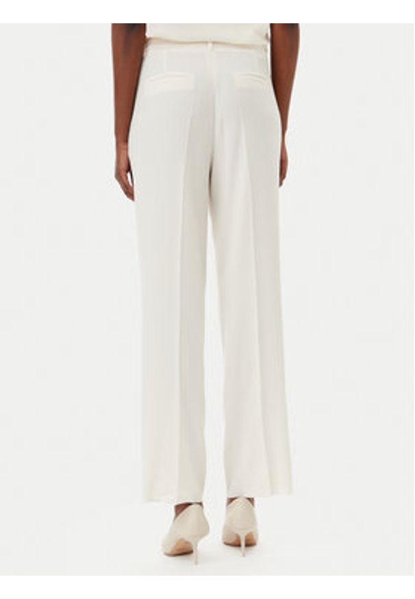 Marella Spodnie materiałowe Lello 2513131152200 Biały Regular Fit. Kolor: biały. Materiał: syntetyk