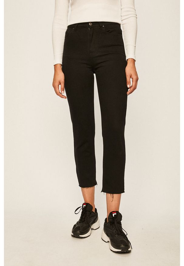 only - Only - Jeansy. Kolor: czarny. Materiał: jeans. Wzór: gładki