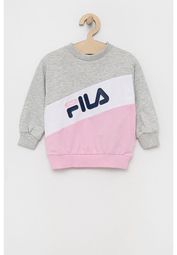 Fila bluza dziecięca kolor różowy z nadrukiem. Okazja: na co dzień. Kolor: różowy. Materiał: materiał. Wzór: nadruk. Styl: casual