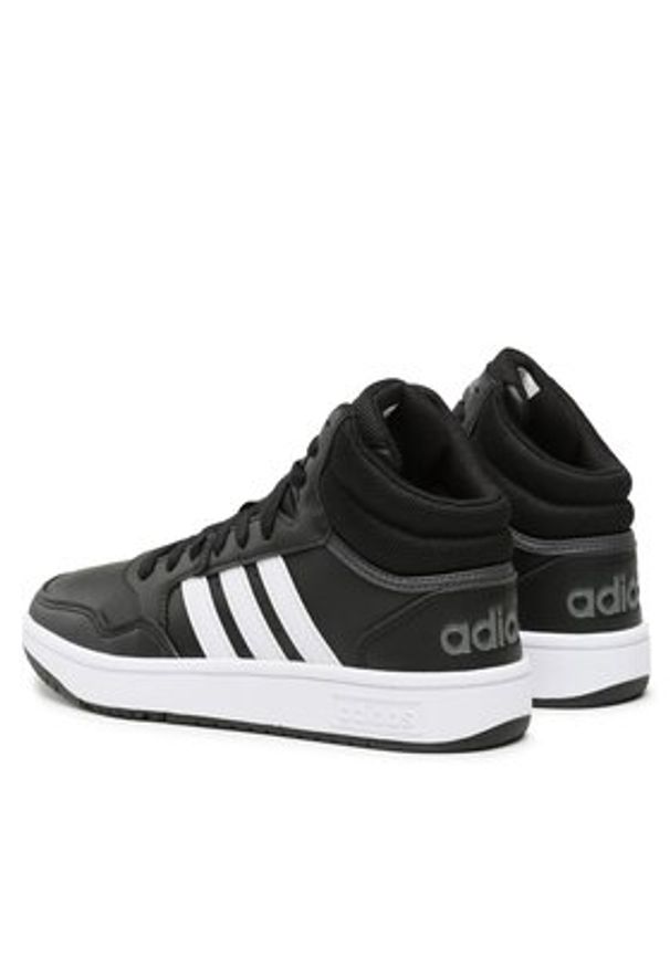 Adidas - adidas Sneakersy Hoops 3.0 Mid Classic Vintage Shoes GW3020 Czarny. Kolor: czarny. Materiał: skóra