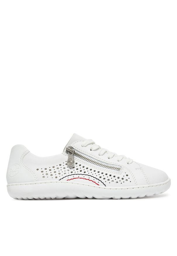 Rieker Sneakersy 52824-80 Biały. Kolor: biały. Materiał: skóra