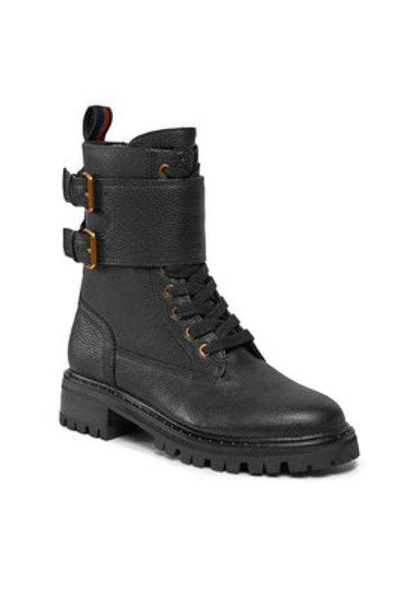 Kurt Geiger Trapery 225-Brooke Combat Boot 559700109 Czarny. Kolor: czarny. Materiał: skóra