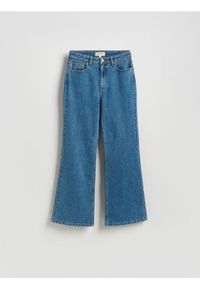 Reserved - Jeansy straight z haftem - indigo jeans. Wzór: haft #1