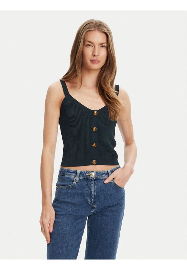Guess Top W5YR10 Z0130 Zielony Regular Fit. Kolor: zielony. Materiał: syntetyk