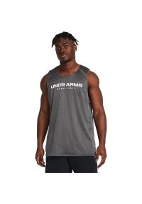 Podkoszulek męskie Under Armour Baseline Reversible Tank. Kolor: szary. Materiał: poliester, materiał. Styl: sportowy #1