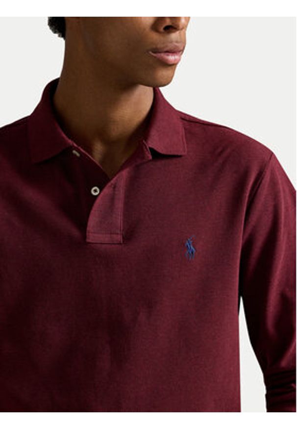 Polo Ralph Lauren Polo 710681126076 Czerwony Slim Fit. Typ kołnierza: polo. Kolor: czerwony. Materiał: bawełna