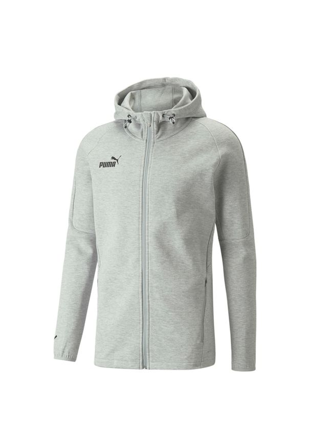 Bluza z kapturem męskie Puma Teamfinal Casuals Hooded Jkt. Typ kołnierza: kaptur. Kolor: szary. Materiał: materiał, bawełna