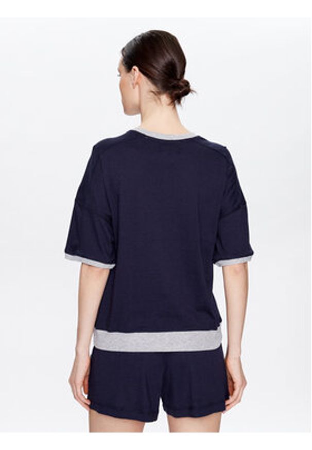 DKNY Piżama YI3919259 Granatowy Regular Fit. Kolor: niebieski. Materiał: bawełna, wiskoza