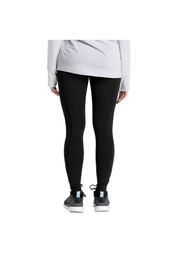 CRAGHOPPERS - Legginsy Damskie Kiwi Pro Plain. Kolor: czarny. Sport: turystyka piesza