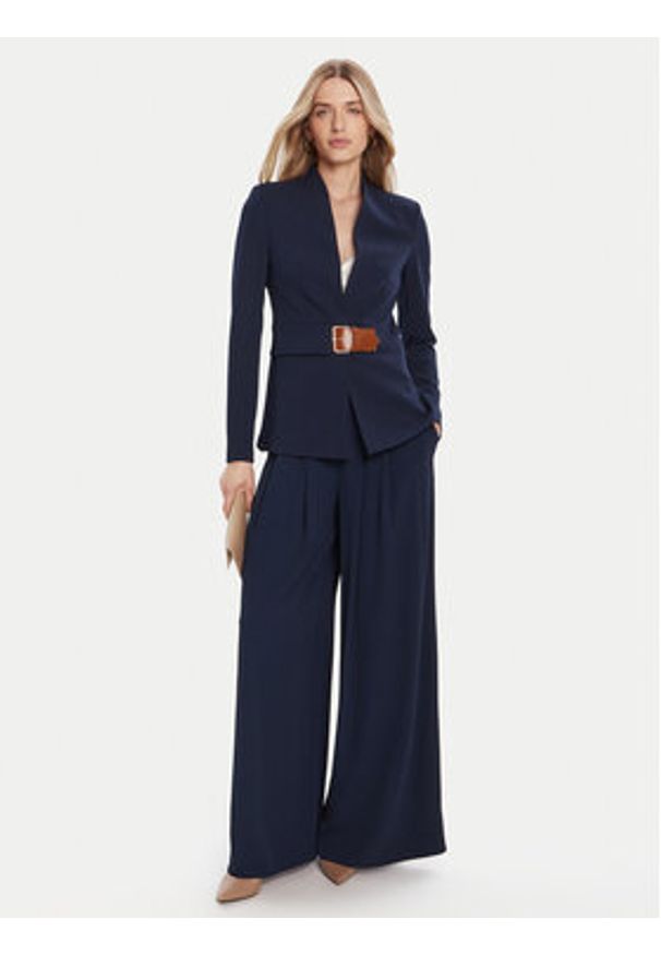 Rinascimento Spodnie palazzo CFC0125495003 Granatowy Wide Leg. Kolor: niebieski. Materiał: syntetyk