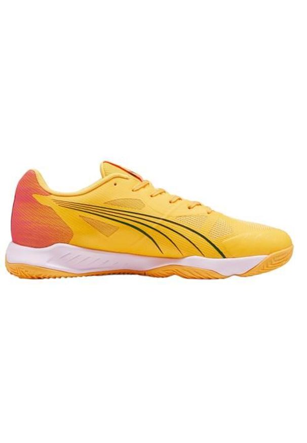 Buty halowe Puma Eliminate Turbo. Kolor: żółty, pomarańczowy, wielokolorowy. Materiał: materiał, syntetyk, tkanina. Szerokość cholewki: normalna