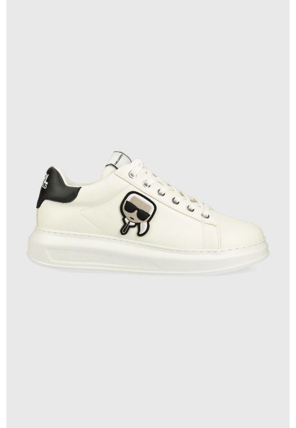 Karl Lagerfeld sneakersy KAPRI MENS KL52530A.011 kolor biały. Nosek buta: okrągły. Zapięcie: sznurówki. Kolor: biały. Materiał: materiał, guma