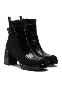 Hispanitas Botki Velour Str-I24 HI243664 Czarny. Kolor: czarny. Materiał: skóra #2