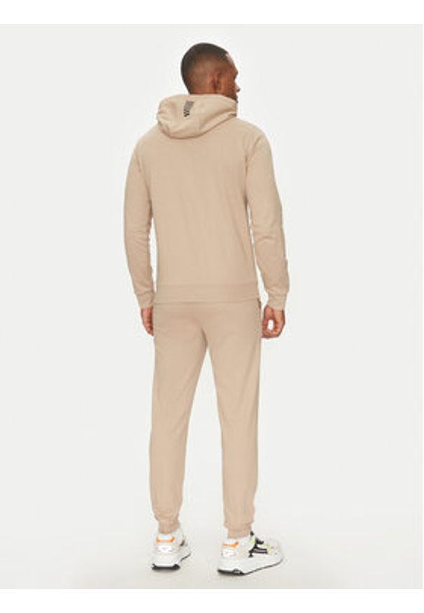 EA7 Emporio Armani Dres 8NPV64 PJVRZ U6155 Beżowy Regular Fit. Kolor: beżowy. Materiał: bawełna