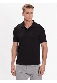 Lindbergh Polo 30-404036 Czarny Slim Fit. Typ kołnierza: polo. Kolor: czarny. Materiał: bawełna #1