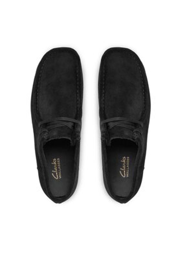 Clarks Mokasyny Wallabee Evo 261728207 Czarny. Kolor: czarny. Materiał: zamsz, skóra