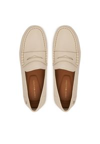 TOMMY HILFIGER - Tommy Hilfiger Mokasyny Flag Leather Driver Loafer FW0FW09350 Écru. Materiał: skóra #6