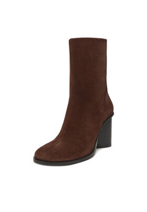 Gino Rossi Botki EO-ZOYA-121046S Brązowy. Kolor: brązowy. Materiał: skóra, zamsz