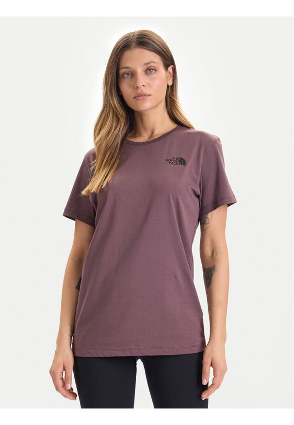 The North Face T-Shirt Box Nse Edge Of Light NF0A8E3J Brązowy Relaxed Fit. Kolor: brązowy. Materiał: bawełna