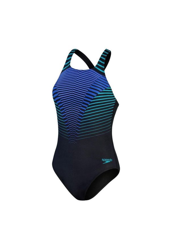 Strój pływacki jednoczęściowy damski Speedo Digital Placement Medalist. Kolor: wielokolorowy, niebieski