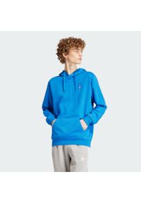 Adidas - Bluza z kapturem Italy DNA. Typ kołnierza: kaptur. Kolor: niebieski. Materiał: materiał #1