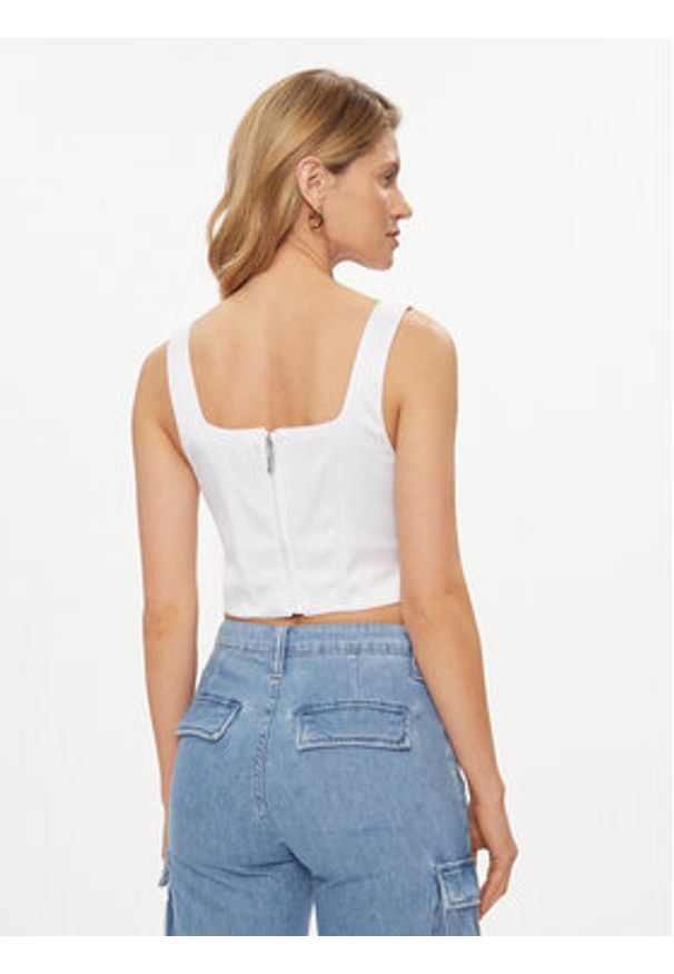 Guess Top Sia W4GH47 WDEE2 Biały Regular Fit. Kolor: biały. Materiał: syntetyk