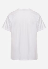 Renee - Biały T-shirt z Cyrkoniami w Różnych Kolorach Varcia. Okazja: na co dzień. Kolor: biały. Materiał: jeans. Styl: elegancki, casual #8