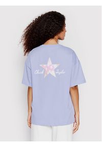Converse T-Shirt 10023207-A02 Fioletowy Loose Fit. Kolor: fioletowy. Materiał: bawełna