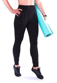 2SkIN - Dopasowane spodnie dresowe na siłownię damskie 2skin FITGIRL CZARNE. Kolor: czarny. Materiał: bawełna, elastan. Sport: fitness