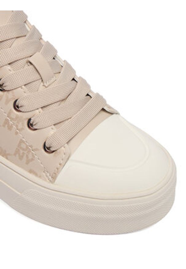 DKNY Sneakersy K3556786 Beżowy. Kolor: beżowy. Materiał: skóra