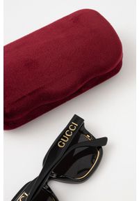 Gucci okulary przeciwsłoneczne damskie kolor czarny. Kolor: czarny #6