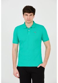 La Martina - LA MARTINA Szmaragdowe męskie polo z małym logo, Rozmiar XXL. Typ kołnierza: polo. Kolor: zielony #1