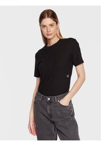 Calvin Klein Jeans Bluzka J20J220774 Czarny Regular Fit. Kolor: czarny. Materiał: wiskoza #1