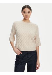 Marella Sweter Franz 2523366084 Beżowy Regular Fit. Kolor: beżowy. Materiał: kaszmir