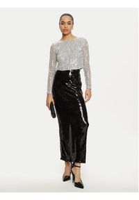 only - ONLY Bluzka Spacy 15331803 Srebrny Cropped Fit. Kolor: srebrny. Materiał: syntetyk #8