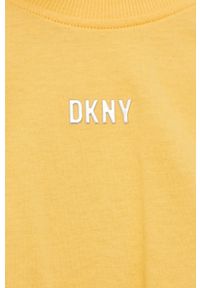 DKNY - Dkny t-shirt bawełniany DP1T8521 kolor pomarańczowy. Kolor: pomarańczowy. Materiał: bawełna. Wzór: aplikacja #2
