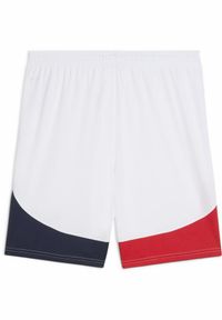 Puma - Męskie szorty piłkarskie SK Rapid Wiedeń PUMA White Red Navy Blue. Kolor: biały, niebieski, czerwony, wielokolorowy. Sport: piłka nożna