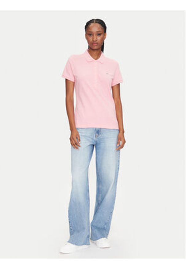 GANT - Gant Polo Sheild 4200870 Różowy Slim Fit. Typ kołnierza: polo. Kolor: różowy. Materiał: bawełna