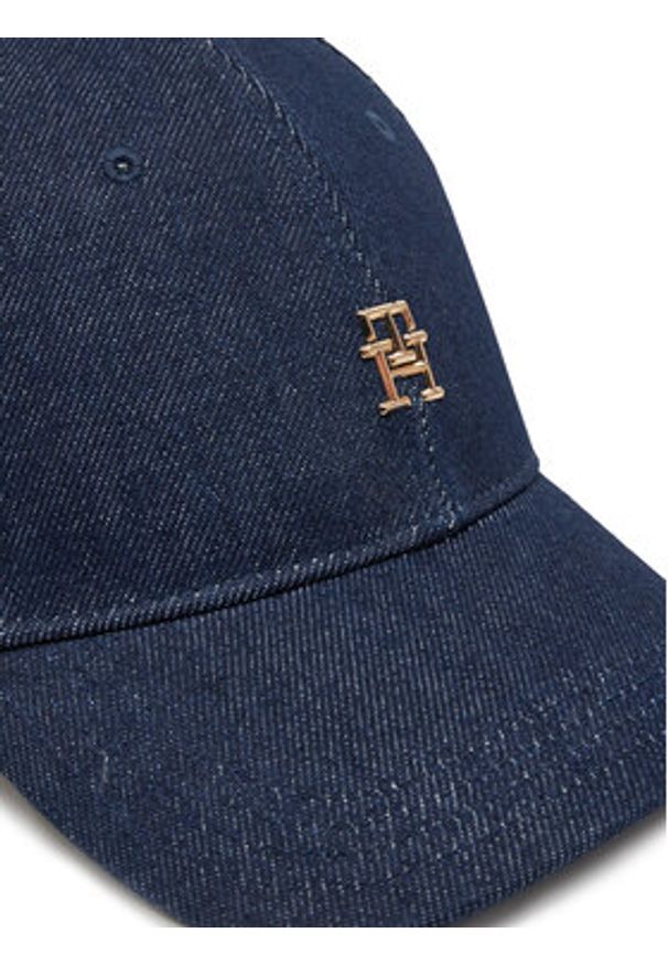TOMMY HILFIGER - Tommy Hilfiger Czapka z daszkiem Elevated Chic Denim AW0AW17137 Granatowy. Kolor: niebieski. Materiał: materiał, bawełna