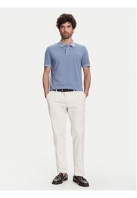 TOMMY HILFIGER - Tommy Hilfiger Polo MW0MW34757 Niebieski Regular Fit. Typ kołnierza: polo. Kolor: niebieski. Materiał: bawełna #2