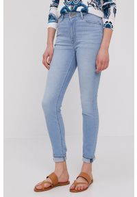 Lee jeansy Scarlett High Bleached Azur damskie high waist. Stan: podwyższony. Kolor: niebieski