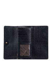 Wittchen - Damski portfel z lakierowanej skóry z monogramem czarny. Kolor: czarny. Materiał: skóra, lakier #8