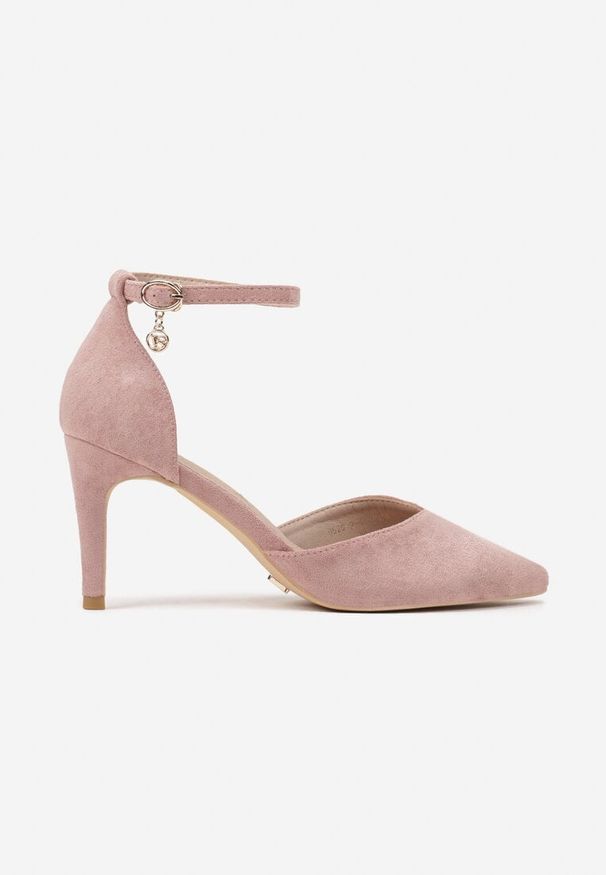 Born2be - Różowe Szpilki Vices ze Skórzaną Wkładką i Paskiem Wokół Kostki Lilori. Zapięcie: pasek. Kolor: różowy. Materiał: skóra. Obcas: na szpilce. Styl: elegancki, klasyczny. Wysokość obcasa: średni