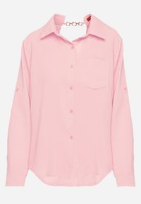 Born2be - Różowa Koszula z Regulacją przy Rękawach Adevere. Okazja: na co dzień. Typ kołnierza: kołnierzyk klasyczny. Kolor: różowy. Materiał: jeans. Długość rękawa: długi rękaw. Długość: długie. Styl: klasyczny, elegancki, casual #8