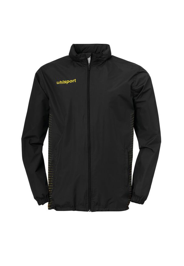 UHLSPORT - Dziecięca kurtka wodoodporna Uhlsport Score. Kolor: czarny, wielokolorowy, żółty. Materiał: materiał. Sport: piłka nożna